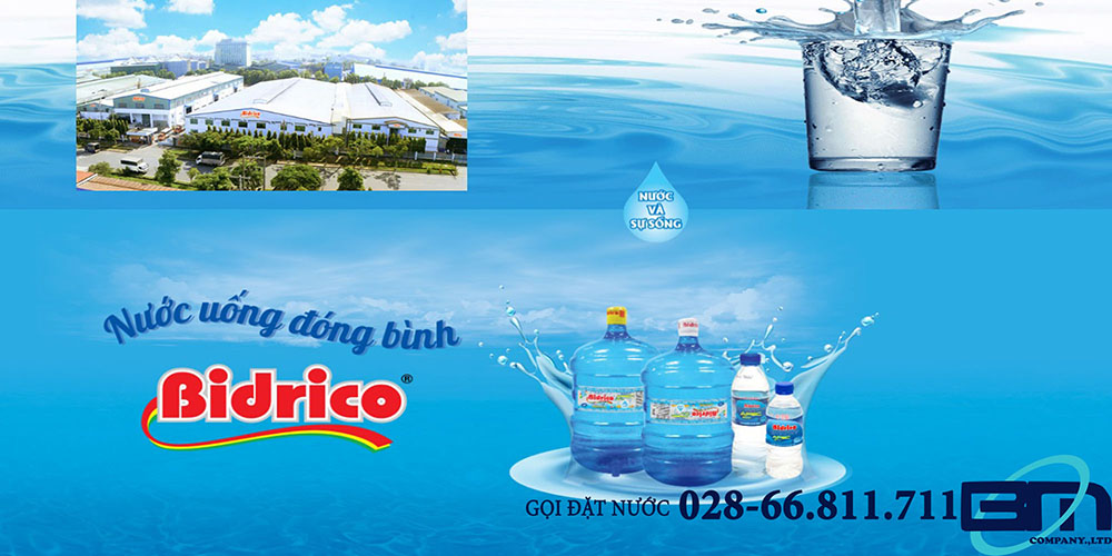 Giá nước uống đóng bình Bidrico - Liên hệ (028)66 811 711 phục vụ tận nơi